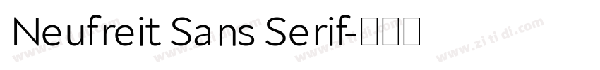 Neufreit Sans Serif字体转换